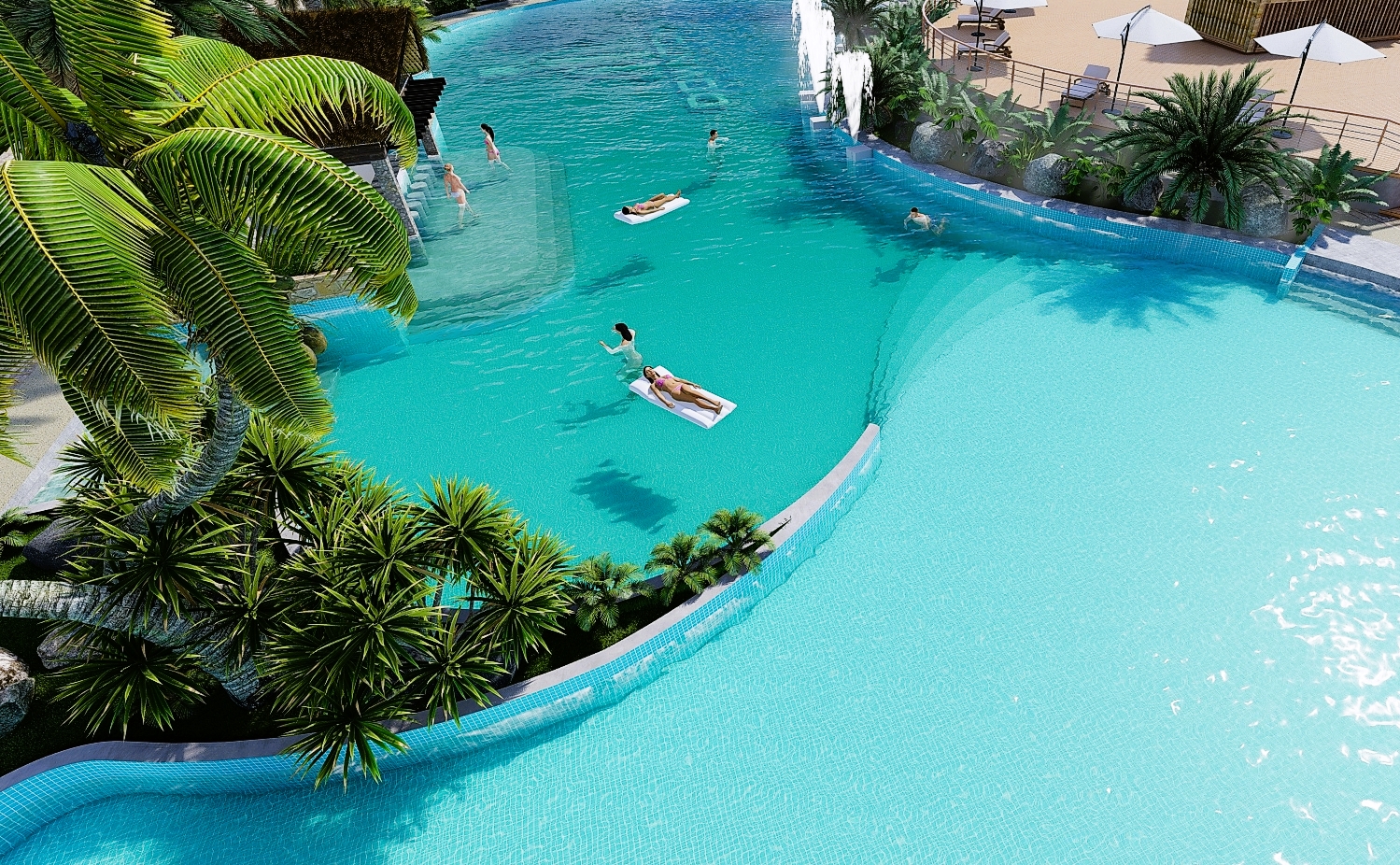 Elegant dining area with sophisticated lighting and textures